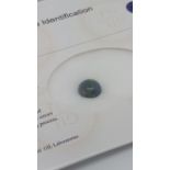 1.99 ct natural loose certified black opal with play of colour