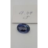 9.44 ct natural loose certified tanzanite