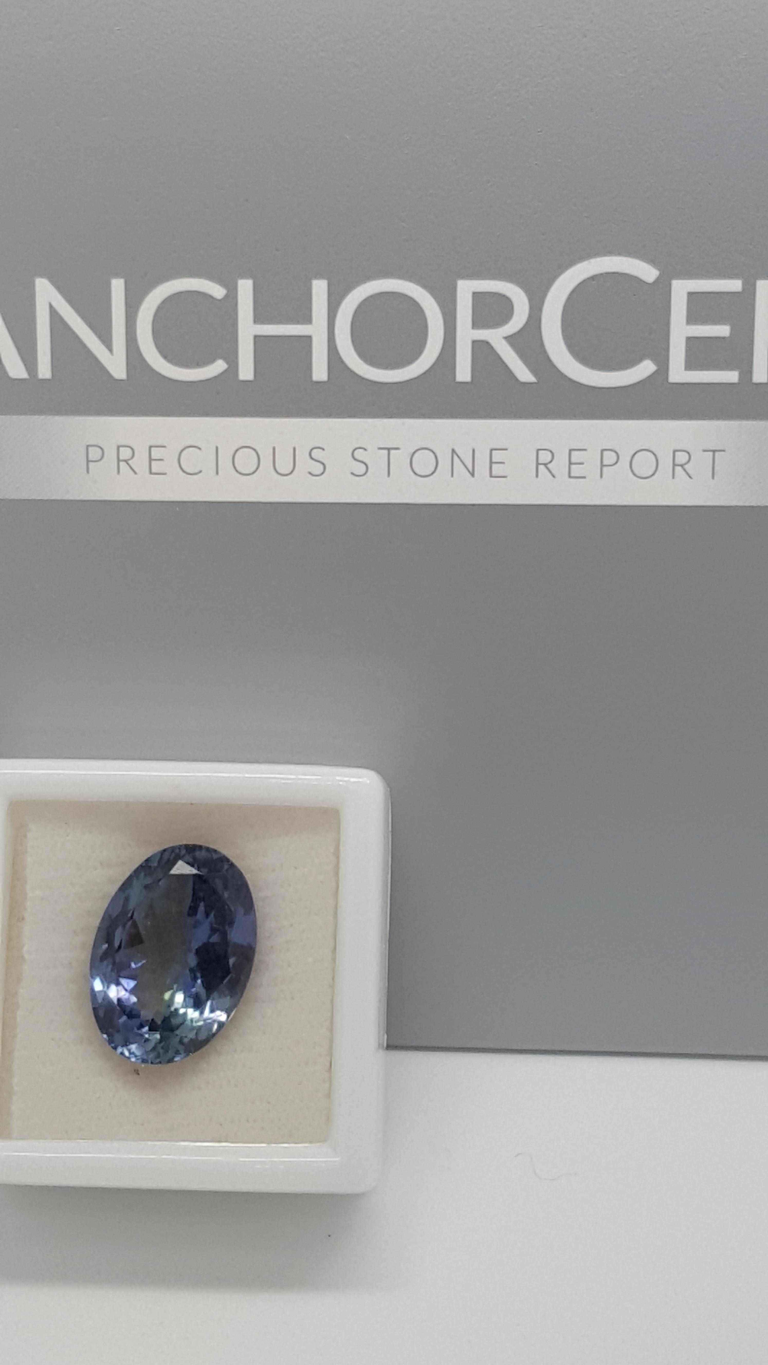 9.44 ct natural loose certified tanzanite - Image 2 of 2