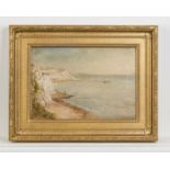 Gustave De Breanski (C.1856 - 1898) Coastline Oil On Canvas