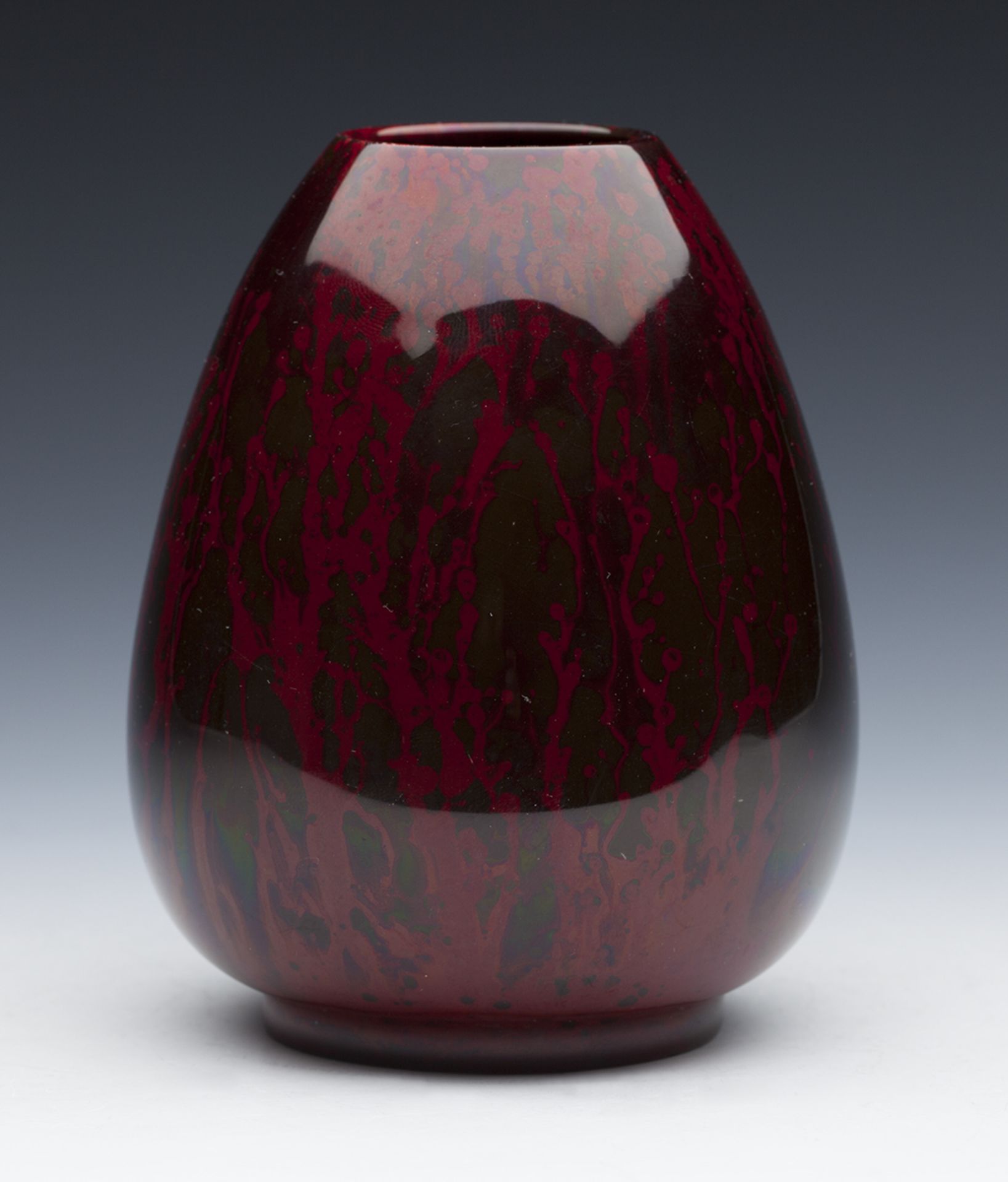 ART NOUVEAU HOWSONS ART POTTERY RED FLAMBE VASE DATED 1912 - Image 4 of 11
