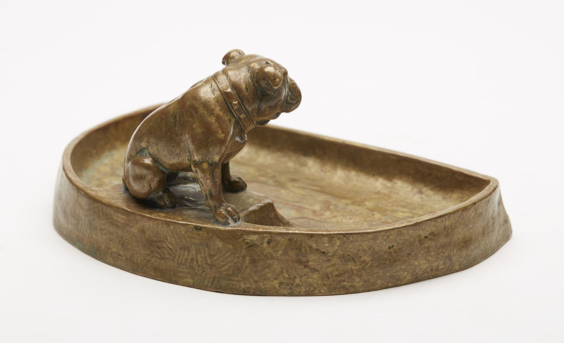 AUSTRIAN ART NOUVEAU BRONZE BULLDOG CARD TRAY c.1900 - Image 6 of 7