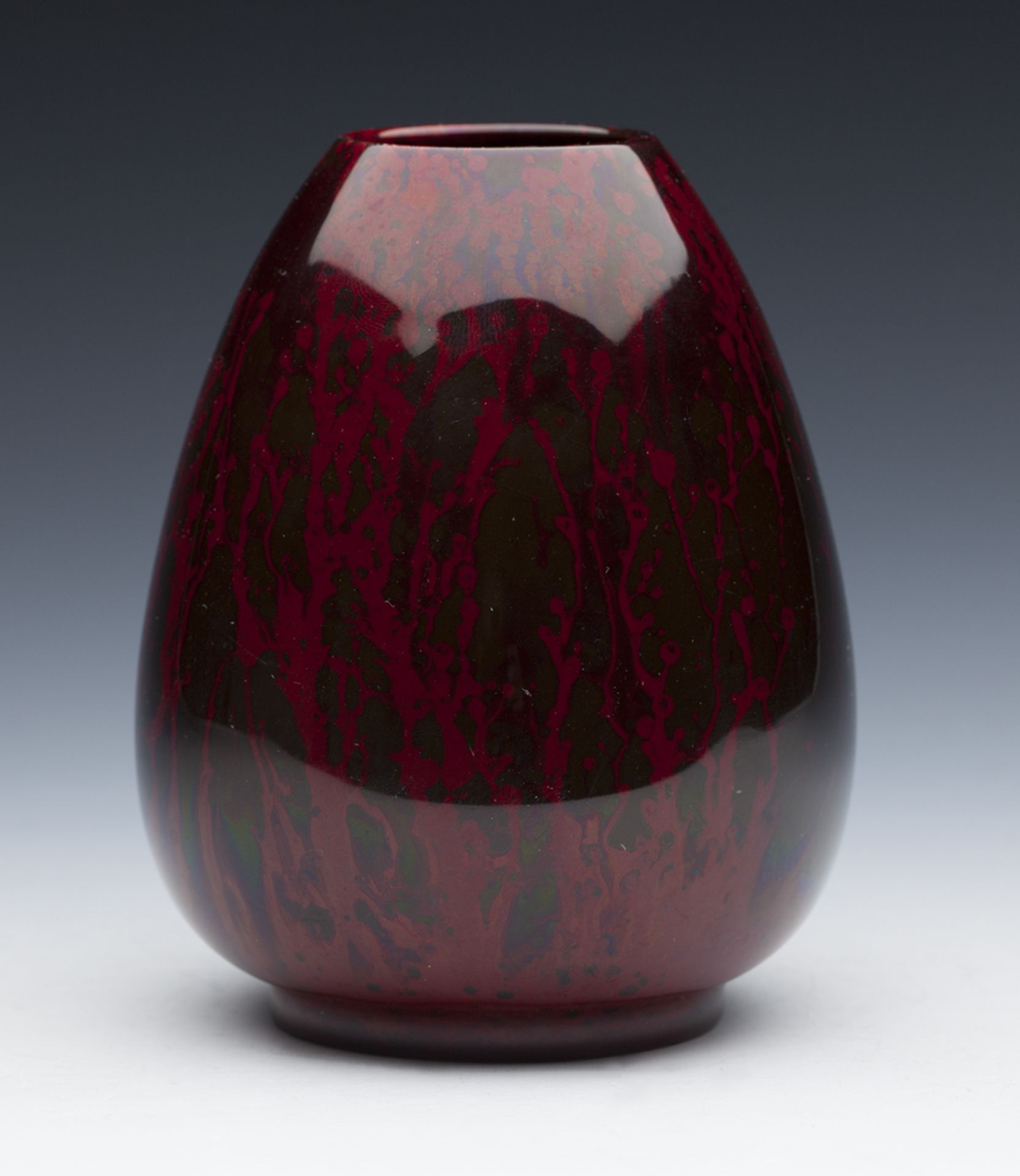 ART NOUVEAU HOWSONS ART POTTERY RED FLAMBE VASE DATED 1912 - Image 2 of 11