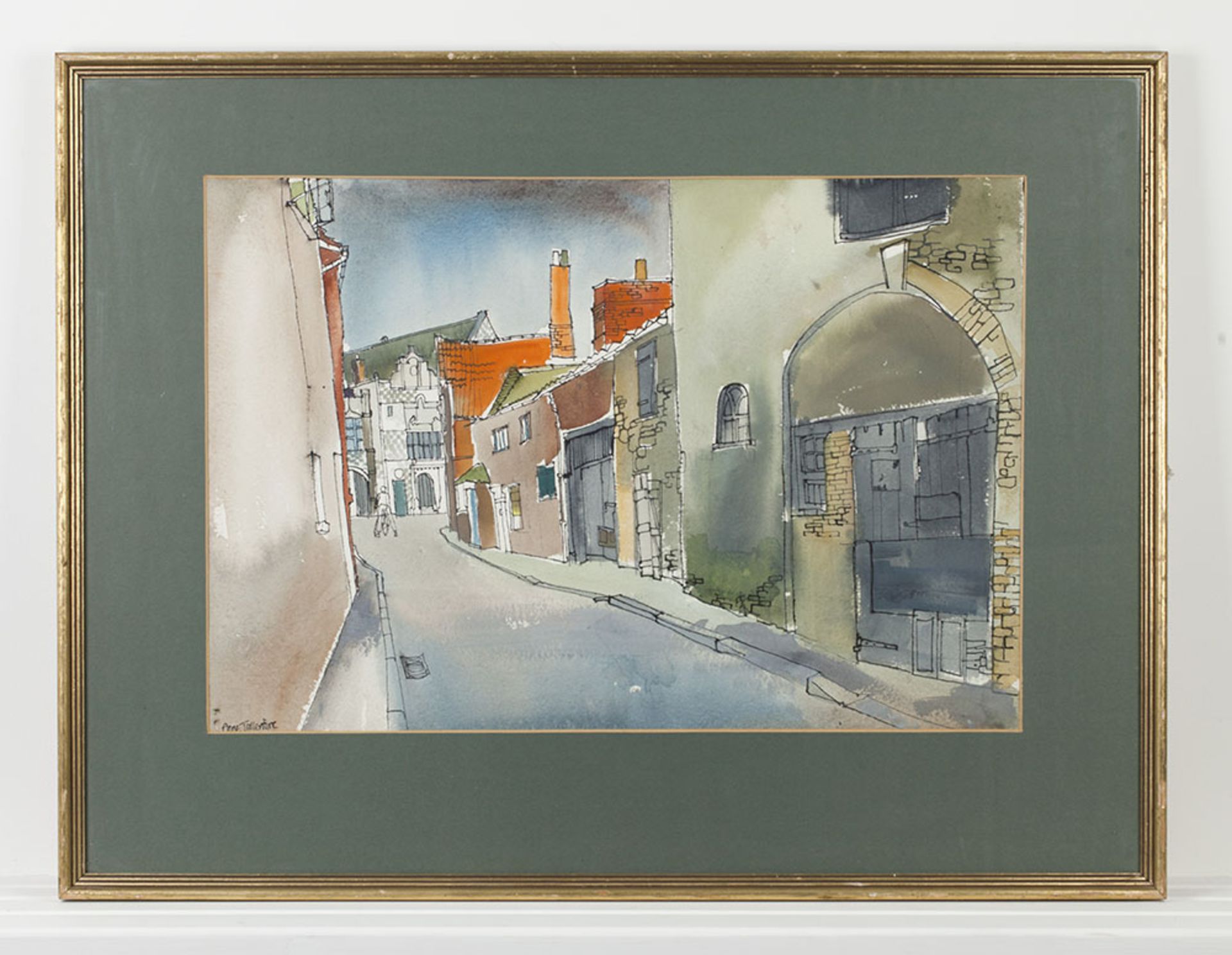 IRISH TOWN SCENE WATERCOLOUR ANNE TALLENTIRE 20TH C. - Image 9 of 9