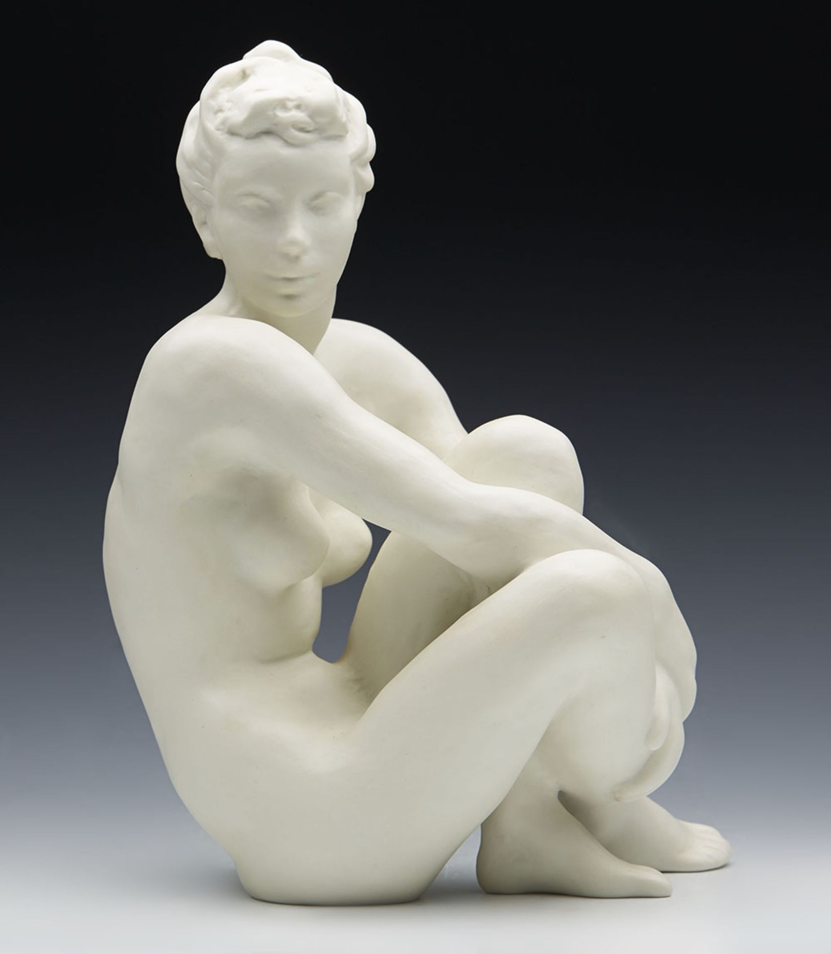 VINTAGE ROSENTHAL SEATED NUDE BY FRIEDRICH GRONAU c.1947