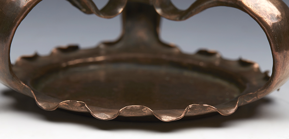 Arts & Crafts Scottish Hammered Copper Chamberstick C.1890 - Image 7 of 9