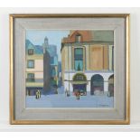 Original Oil On Canvas 'Town Scene' R.A. Maynard 1959