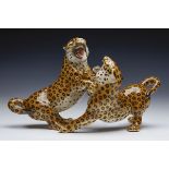 VINTAGE ITALIAN RONZAN LENCI ERA CHEETAH FIGURES 20TH C.