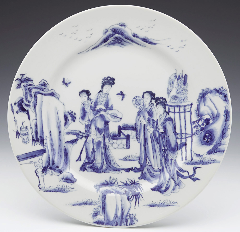 Chinese Republic Period Blue & White Plate 20Th C.