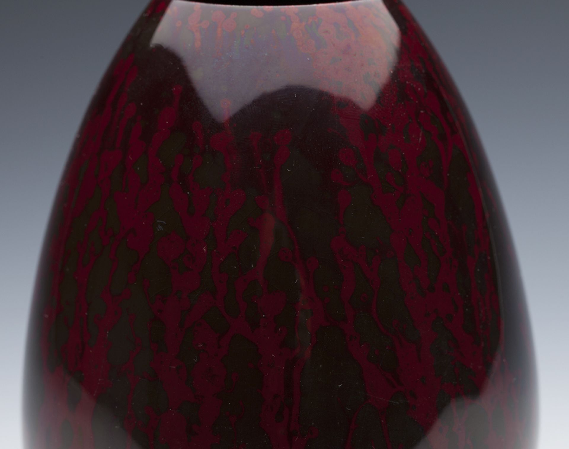 ART NOUVEAU HOWSONS ART POTTERY RED FLAMBE VASE DATED 1912 - Image 6 of 11