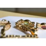 An 18ct gold multi stone victorian bracelet