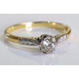 An 18ct Gold gold solitaire ring