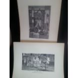 PAIR OF ENGRAVINGS c1900 OF PAINTINGS BY LAWRENCE ALMA-TADEMA (1836 - 1912) . "Greek Festive