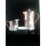 ROYAL WORCESTER PORCELAIN SILVER LUSTRE SET OF THREE ITEMS. All in good condition with no obvious