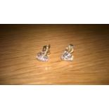 BRAND NEW DELIGHTFUL 9CT GOLD HEART SHAPED CZ EARRINGS This is a brand new pair of very attractive