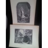 PAIR OF ENGRAVINGS c1900 OF PAINTINGS BY JOHN CALLCOTT HORSLEY. "Henry V. When Prince of Wales" & "