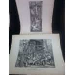 PAIR OF ENGRAVINGS c1900 OF PAINTINGS BY EDWARD J POYNTER (1836 - 1919). "The Festival" & "The