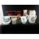 A COLLECTION OF JUGS (9) All without any obvious damage. Low cost delivery available on all items.