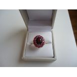 Stunning cocktail ring that is sure to get noticed! Dare to wear this colourful piece made of a