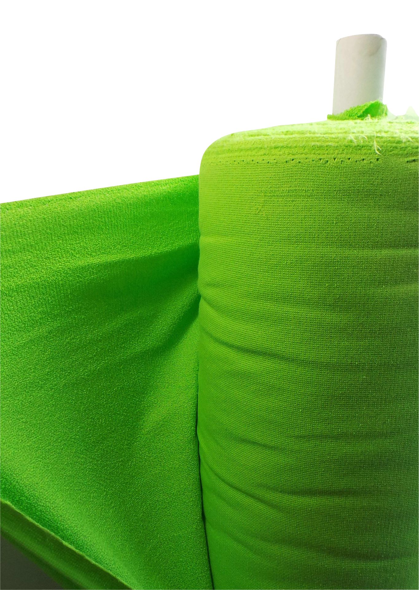 One Off Joblot of 100 Square Metres of Lime Green Terry Cotton/Nylon Fabrics - Image 4 of 5