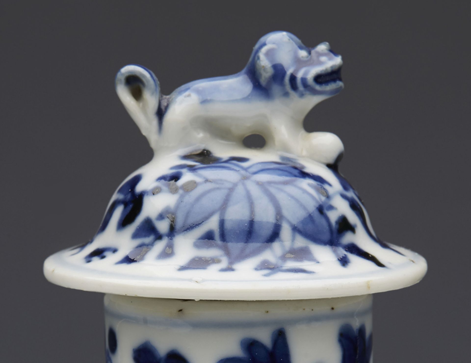Antique Chinese Dueling Dragons Lidded Vase 19Th C. - Image 6 of 7