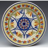 HENRIOT QUIMPER FAIENCE GEOMETRIC PATTERNED PLATE C.1925