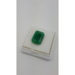 9.70 ct natural loose certified emerald