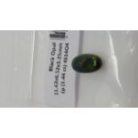 1.44 ct natural loose black opal with play of colour