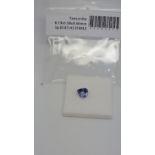 0.88 ct natural loose tanzanite