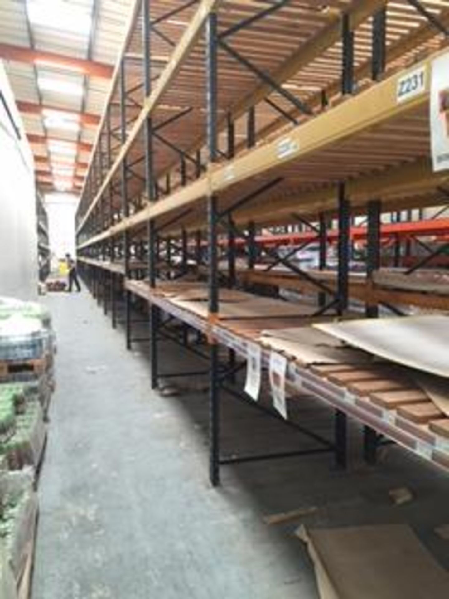 10 Bays of High Grade Racking - 5m High, With 6 Beams (3 Shelves) & Slatted - disassembled