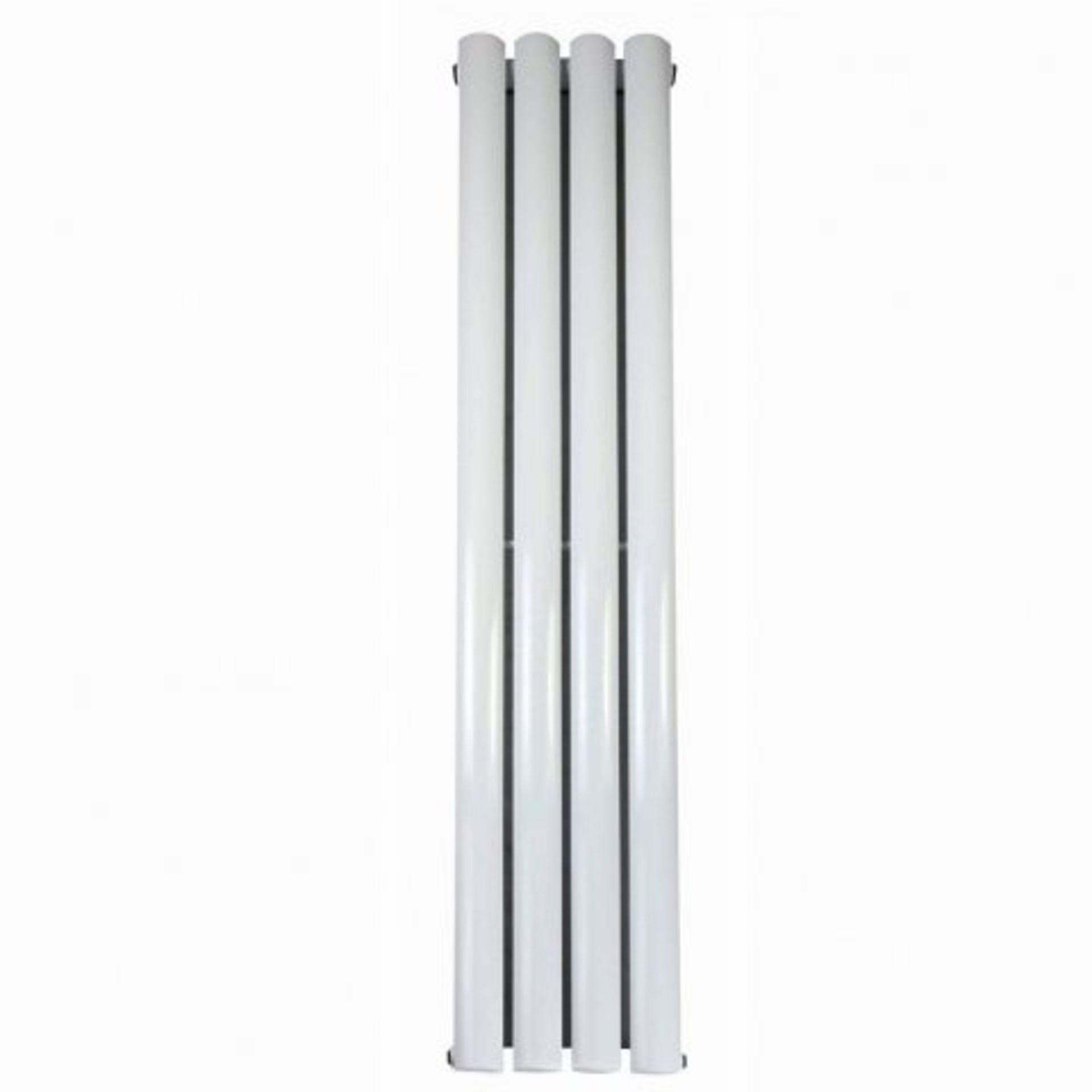 AA208- 1600x240mm Gloss White Single Oval Tube Vertical Radiator - Ember Premium. RRP £135.99. Our - Image 2 of 3