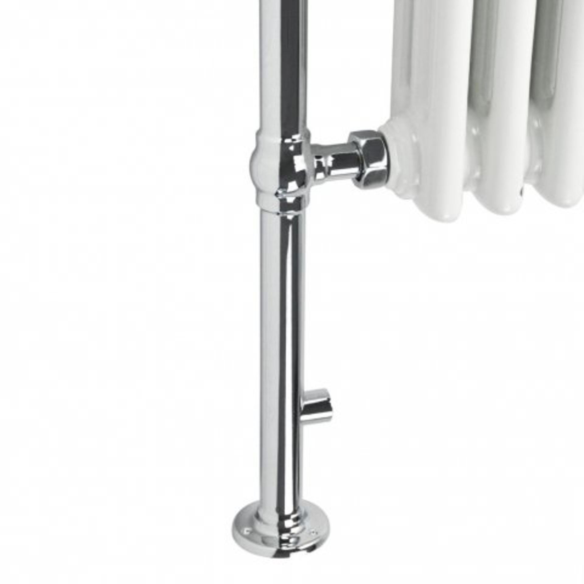 N48 - 1130x553mm Tall Traditional White Towel Rail Radiator - Victoria Premium Combining the best of - Image 3 of 4