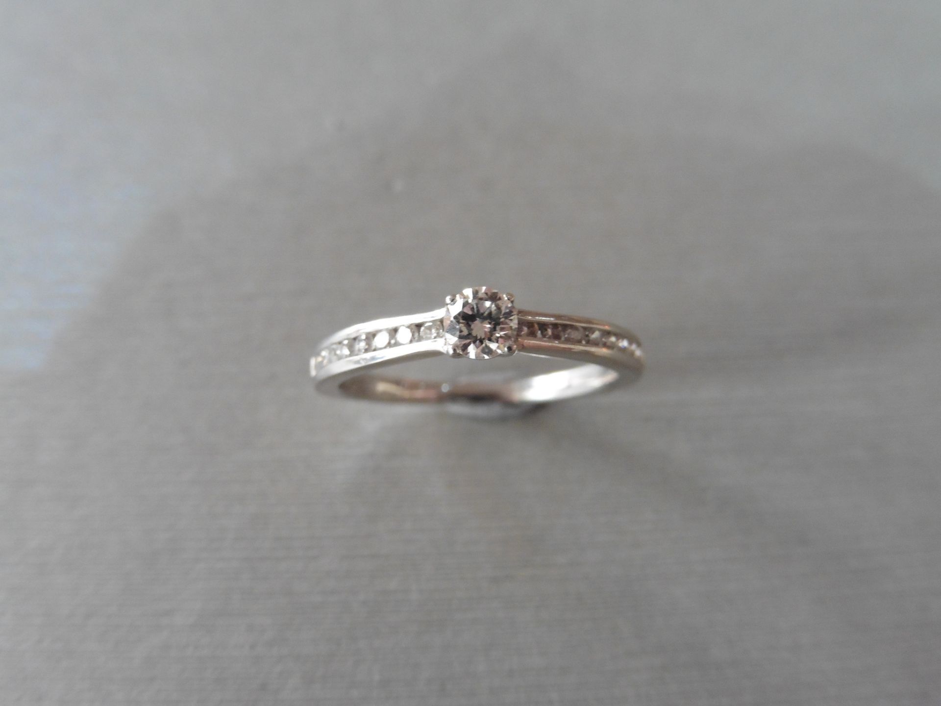 Brand new 9ct white gold diamond set solitaire ring set with a brilliant cut diamond, of SI clarity, - Image 4 of 4