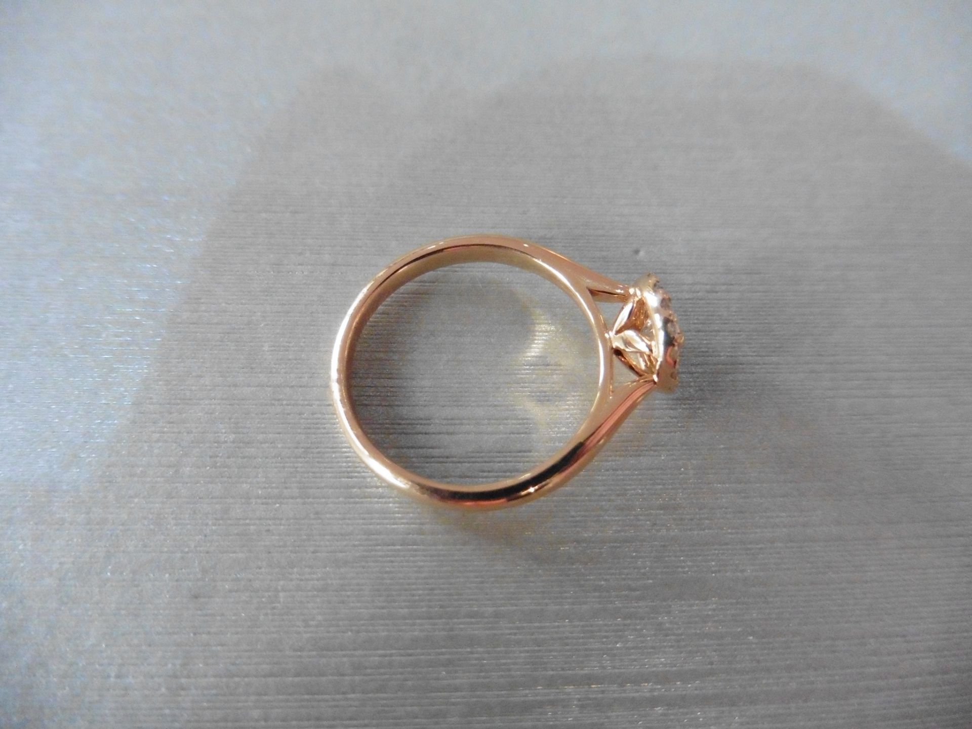 Brand new 18ct rose gold diamond set ring with a 0.30ct brilliant cut diamond, I/J colour which is - Image 3 of 4