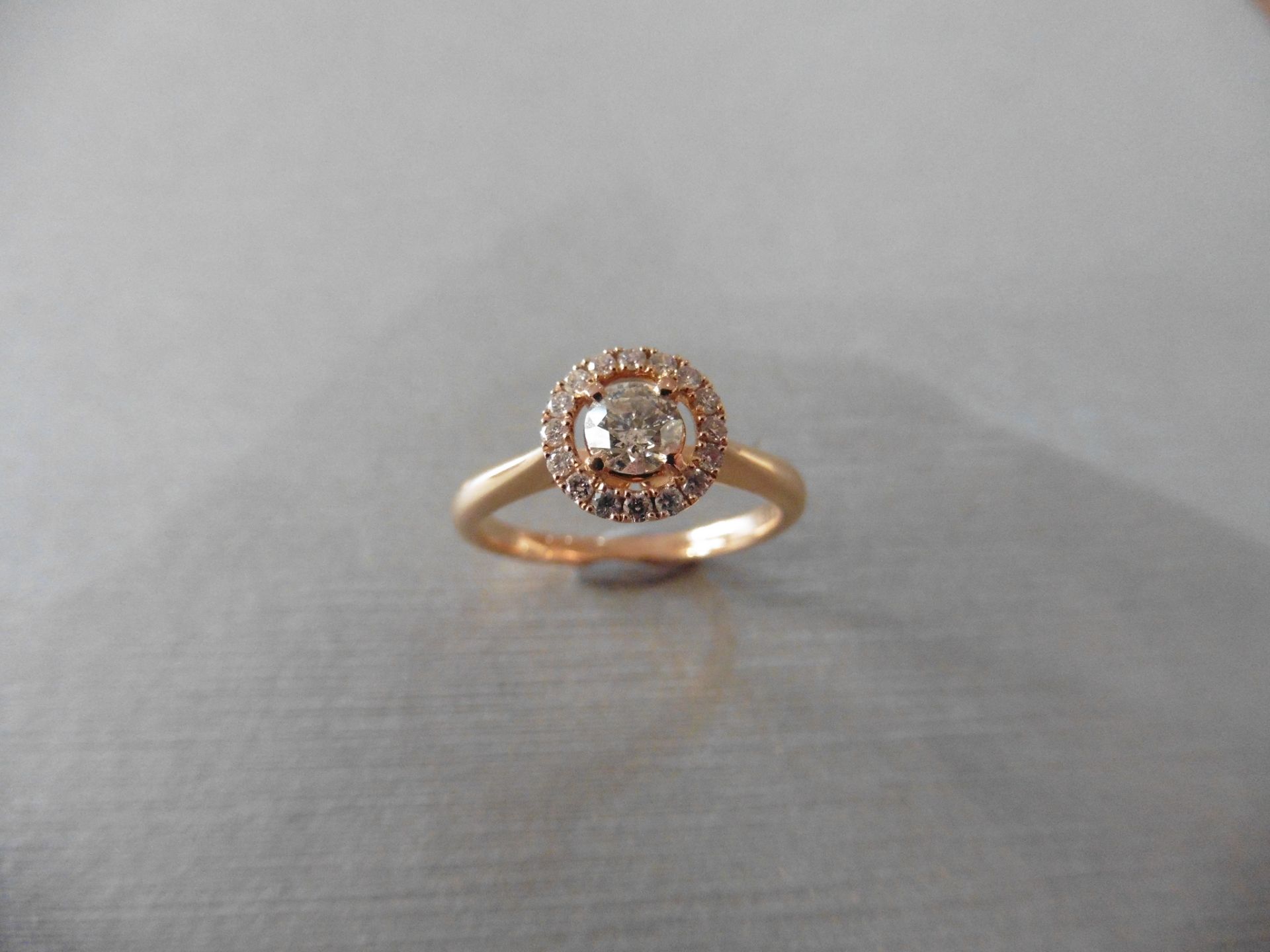 Brand new 18ct rose gold diamond set ring with a 0.30ct brilliant cut diamond, I/J colour which is - Image 4 of 4