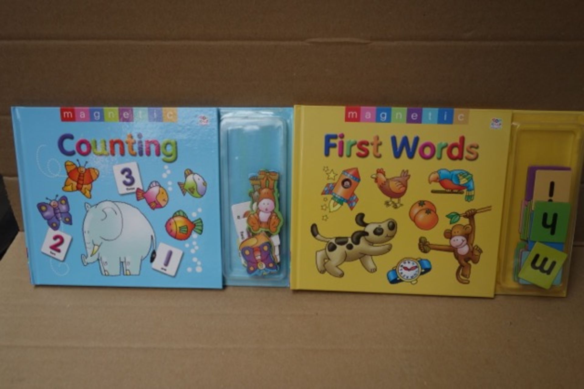 60 x Sets of 2 First Words & Counting Magnetic Books. Learning first words and count with this