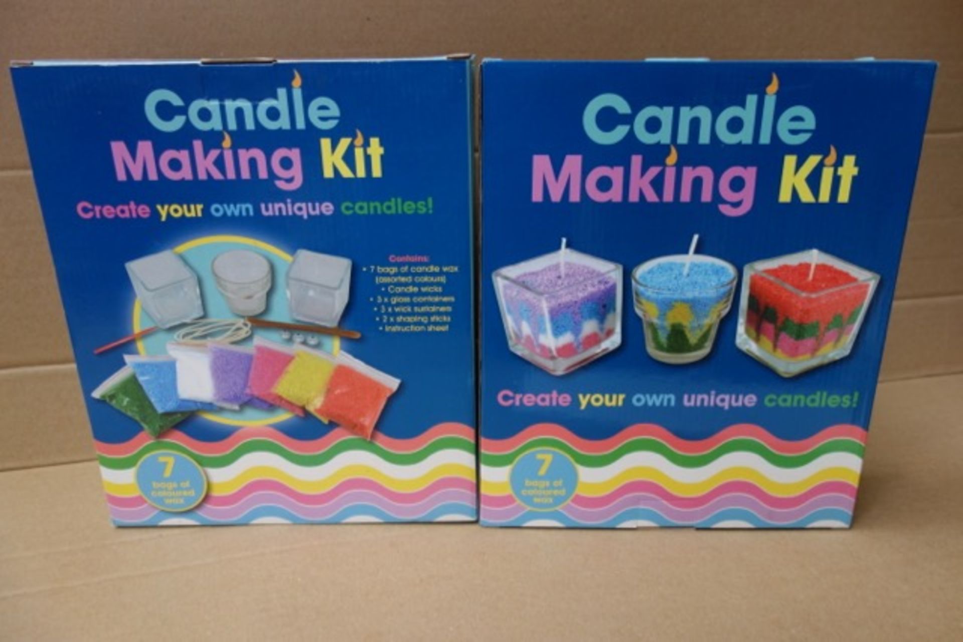 24 x Large Candle Making Kit. Create your own unique candles. Each set contains: 7 bags of candle