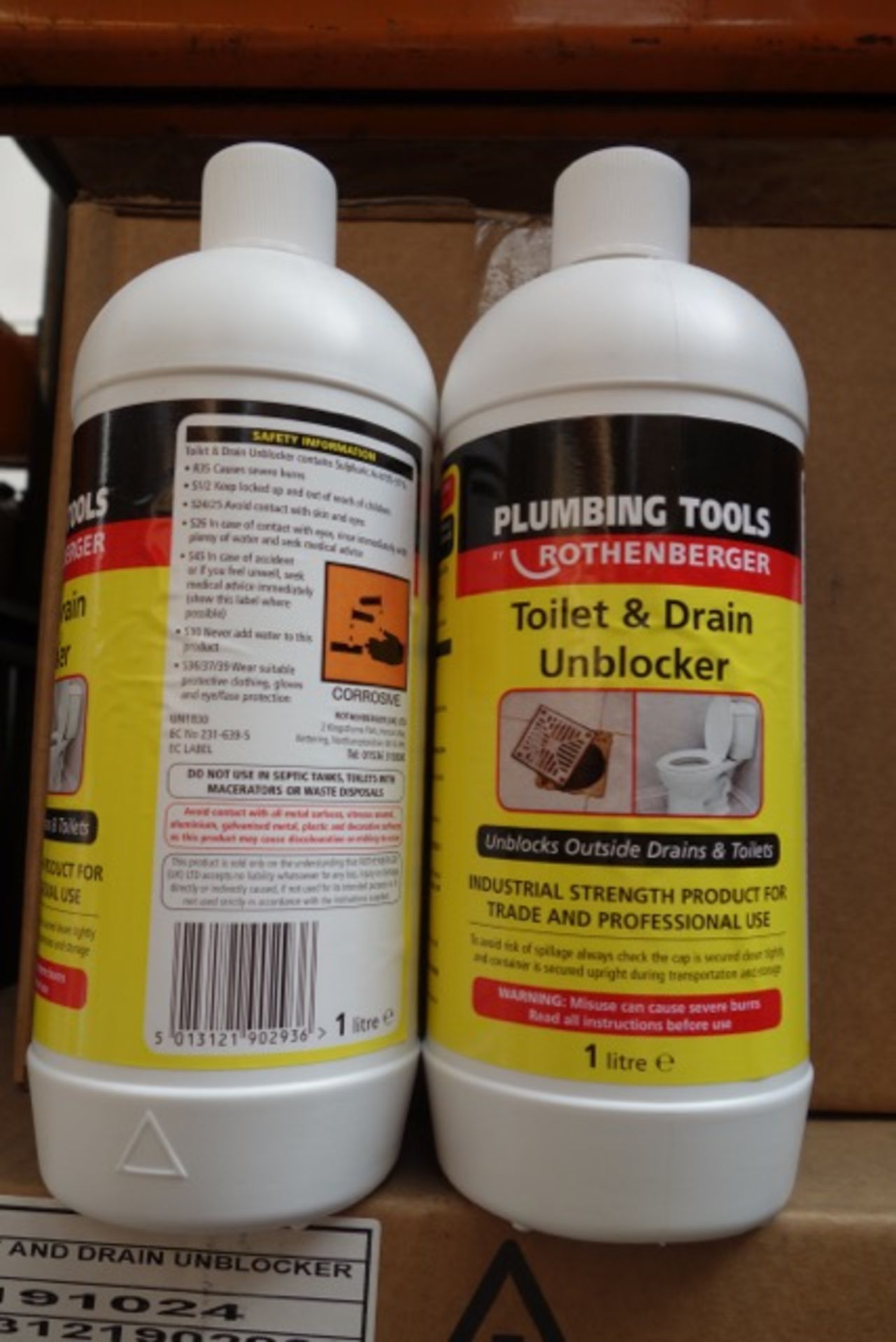 (143) 36 x 1L Rothenberger Toilet & Drain Unblocker. Unblocks Outside ...