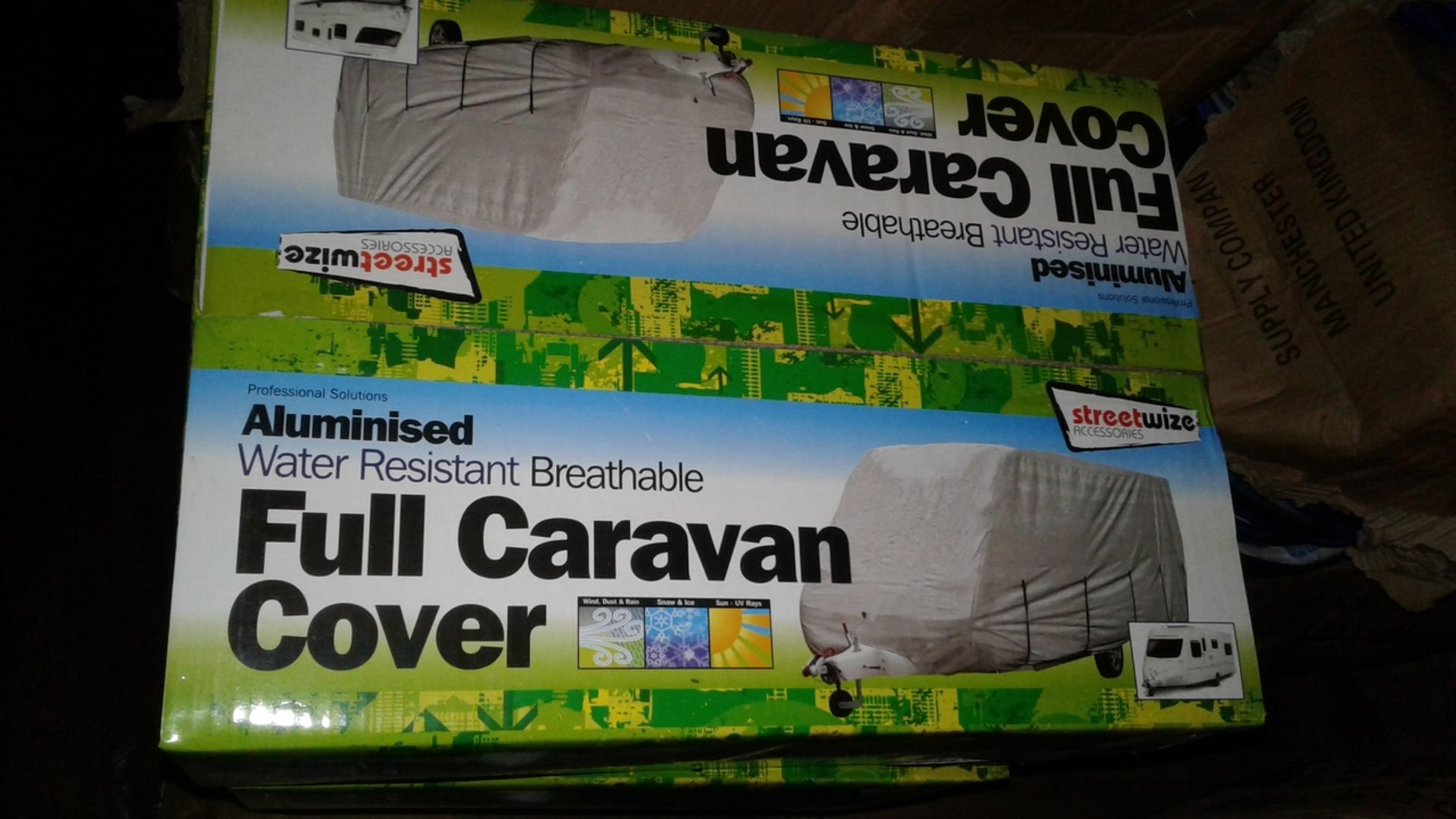 1 x aluminiumised breathable caravan cover - brand new - small size - 12- 14ft rrp £79.99