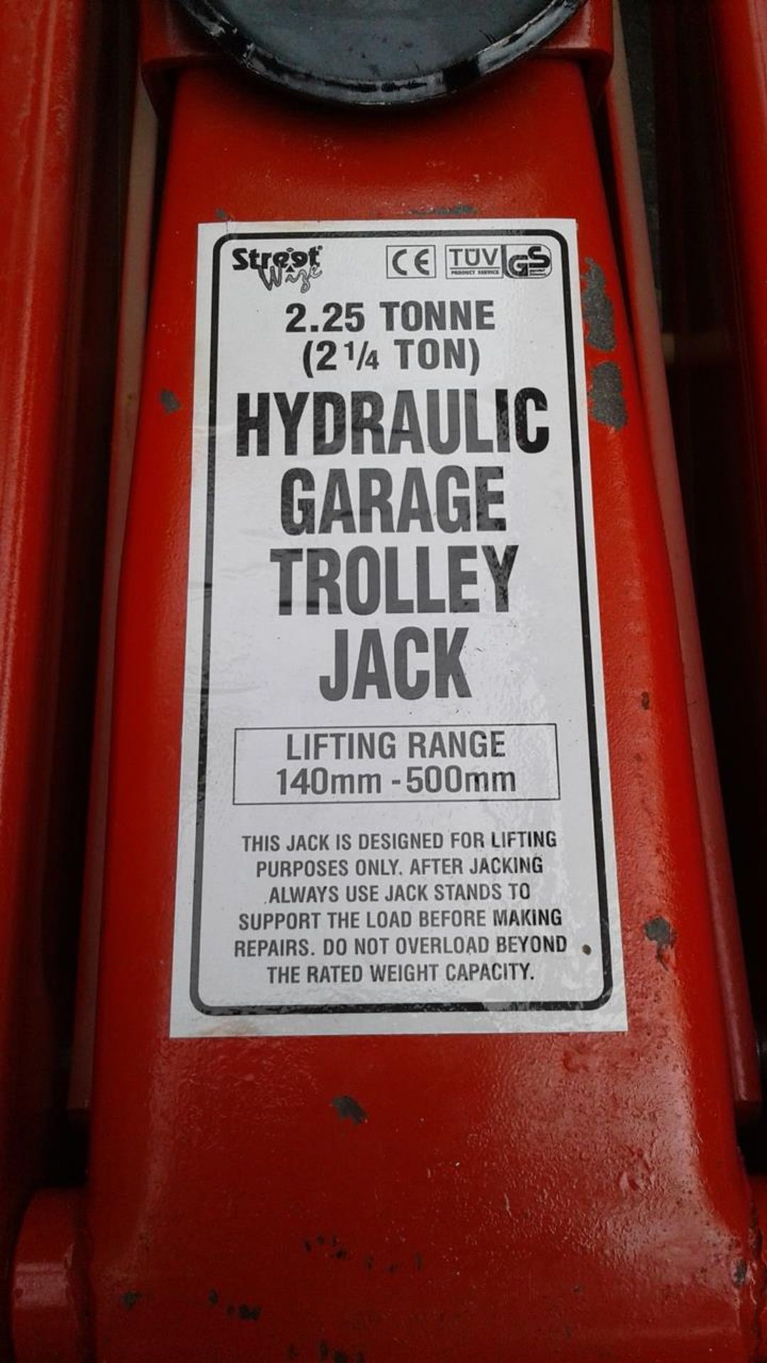 Large size 2.25 Tonne Hydraulic Garage trolley Jack - New - unboxed unused - Image 3 of 3