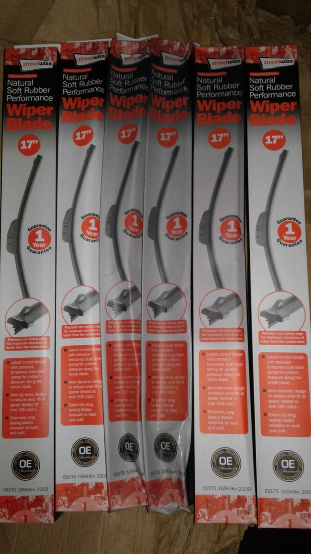50pcs - brand new 17 " streetwize premium wiper blades rrp £8.99 each