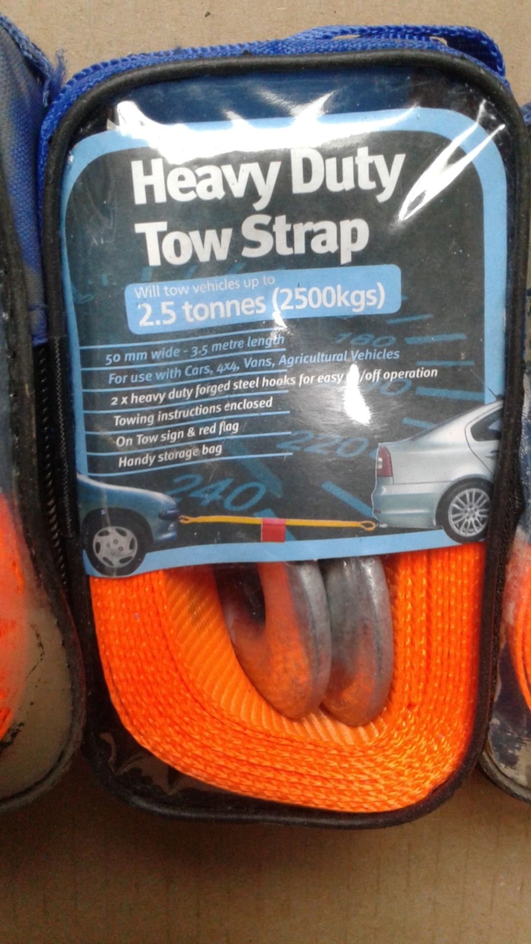 5pcs x 2.5Tonne heavy Duty Tow strap - new unused - Image 2 of 2