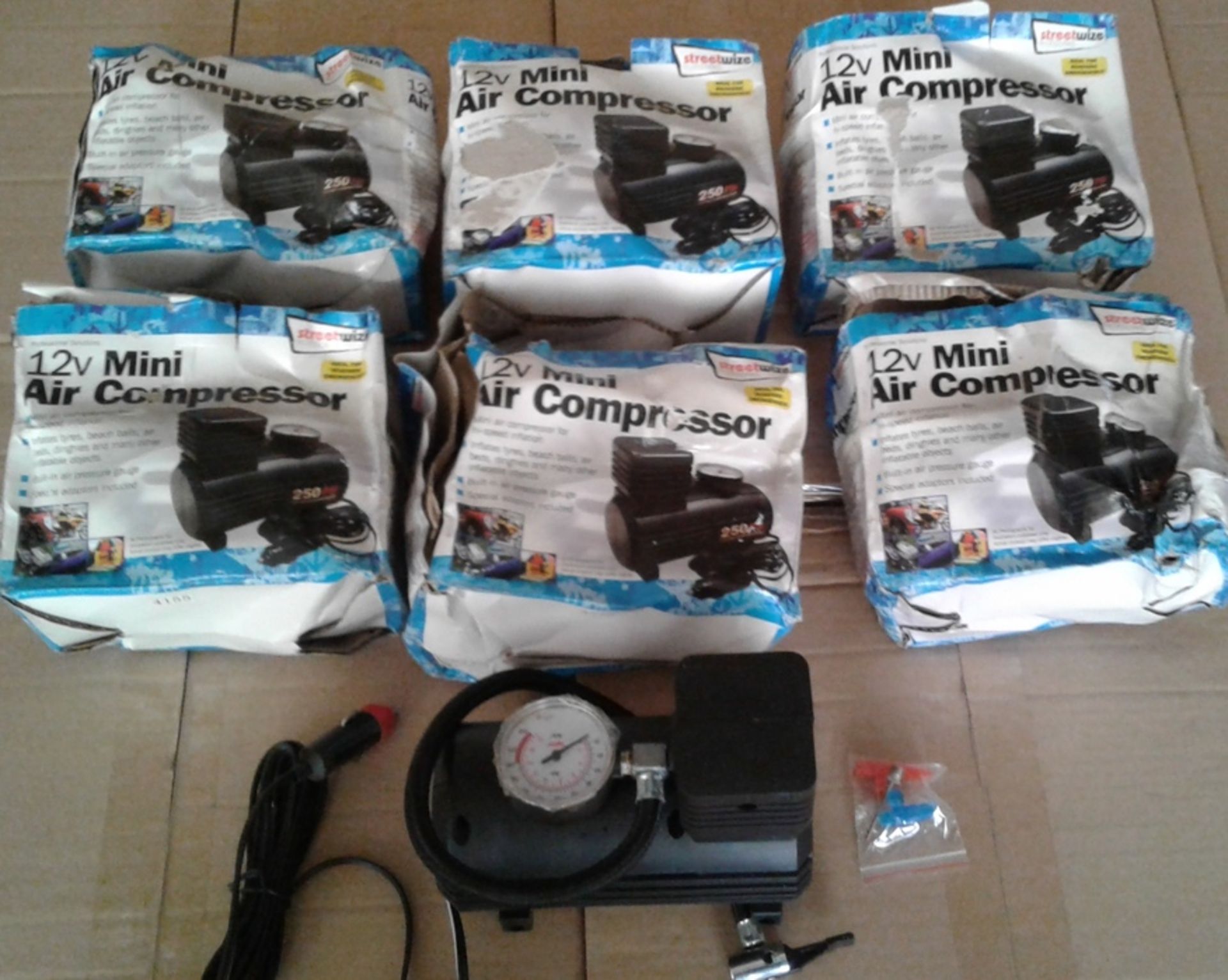 6pcs - Mini Air compressor - new unused - packaging as pictured