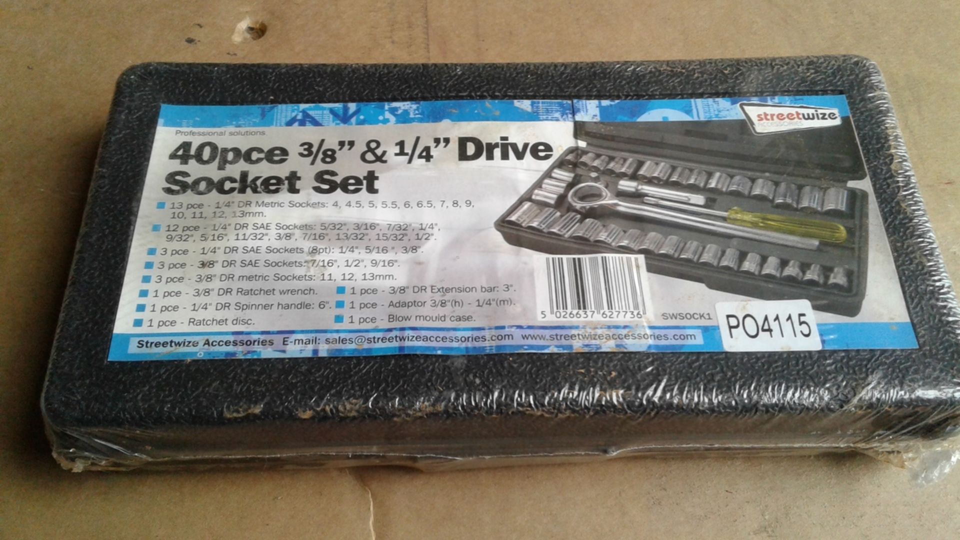 5 x sets - 40pcs socket set - beand new unused