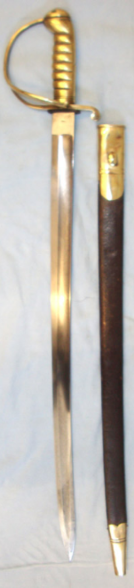 Victorian British River Police Cutlass With Crown Inspection Mark & Scabbard - Image 3 of 3