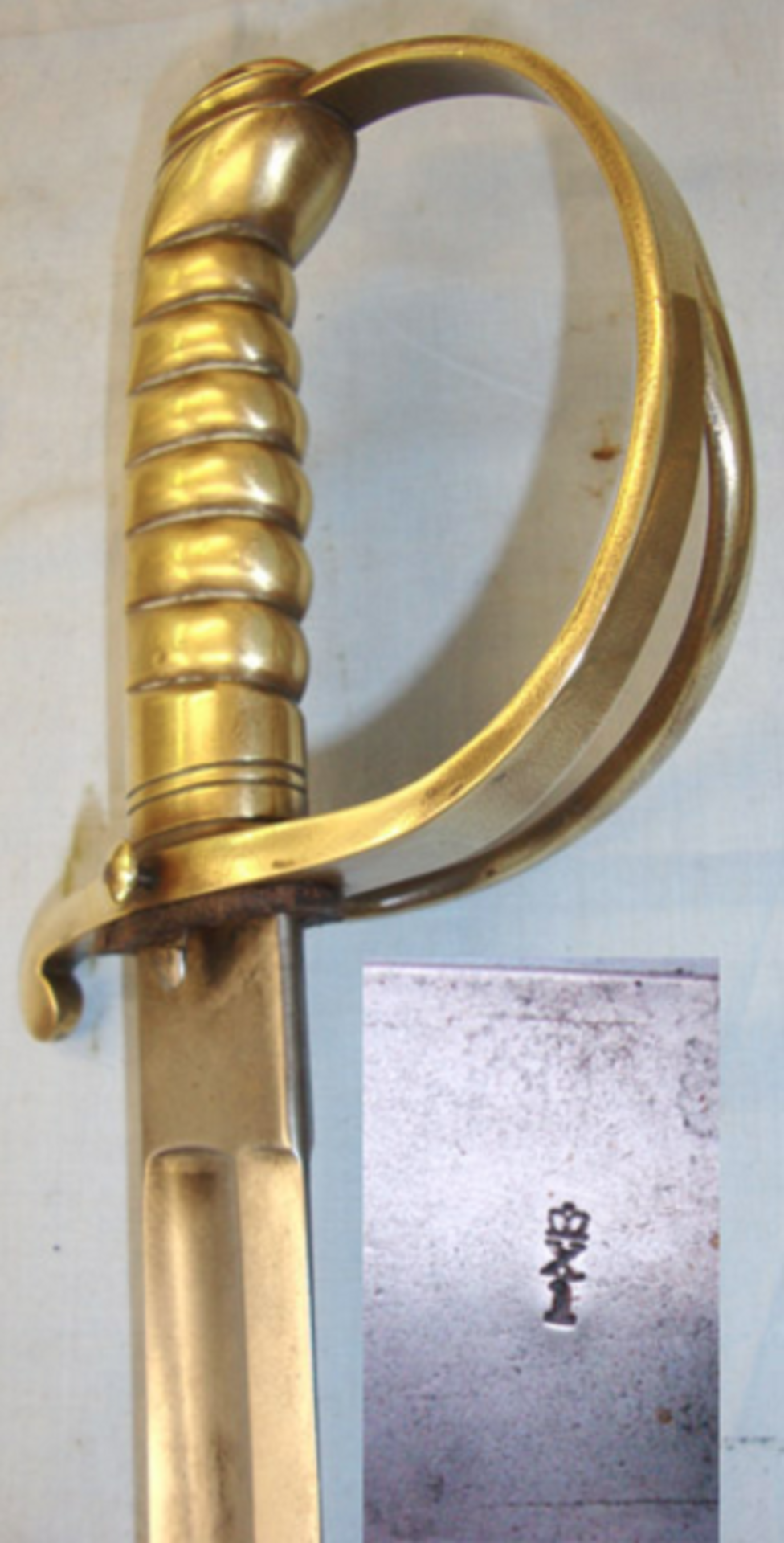 Victorian British River Police Cutlass With Crown Inspection Mark & Scabbard - Image 2 of 3