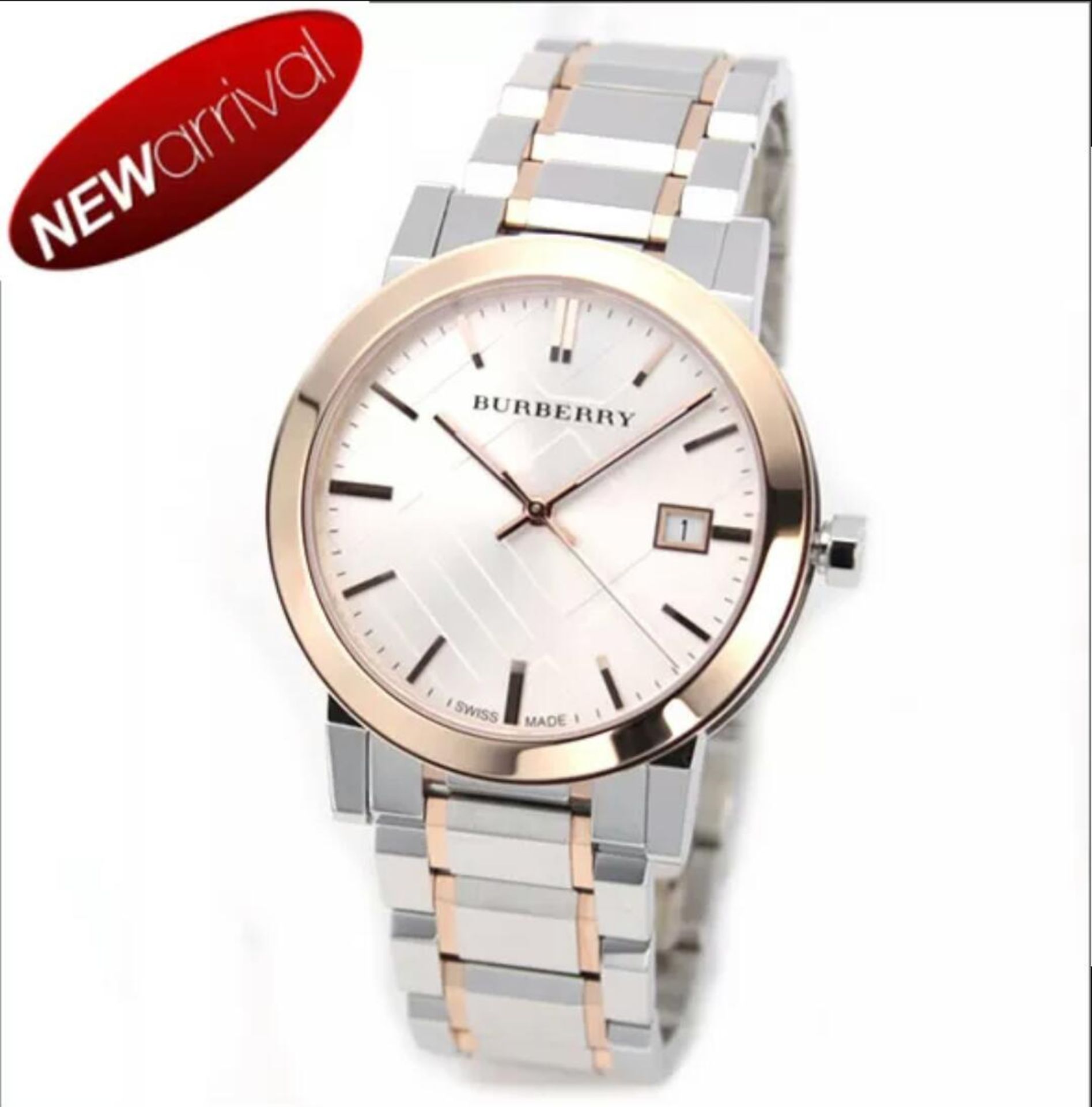 BRAND NEW BURBERRY BU9006, GENTS TWO STAINLESS STEEL DESIGNER WATCH - RRP £499, FREE P&P SERVICE