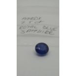 7.5 ct royal blue sapphire
