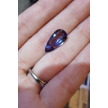 7.07 ct natural loose tanzanite pear shape GIA certified