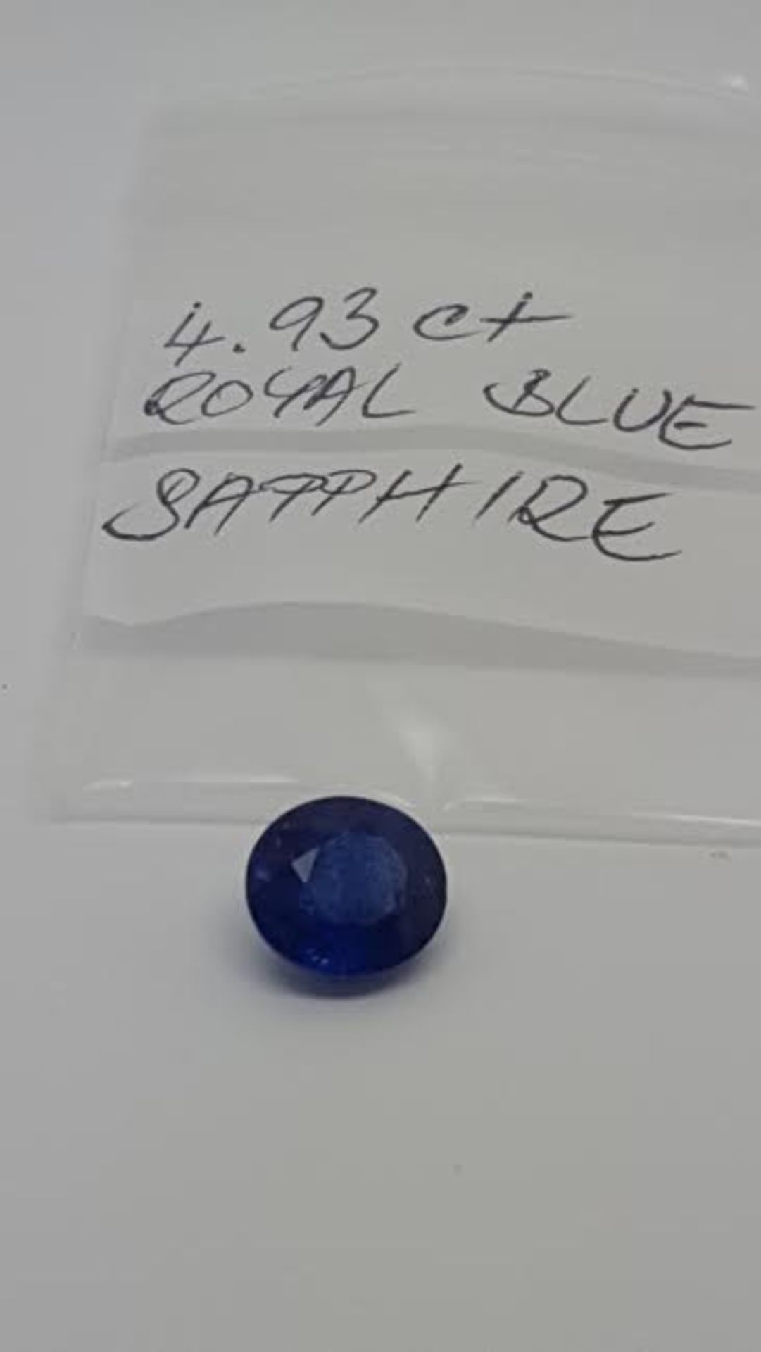 4.93 ct royal blue sapphire